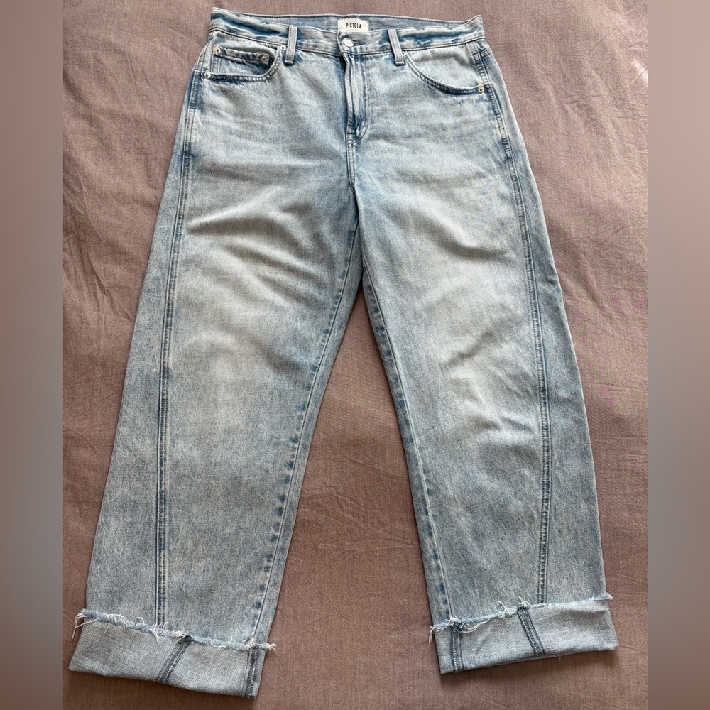 Pistola Kacey Mid Rise Cuffed Straight Jean Berkeley